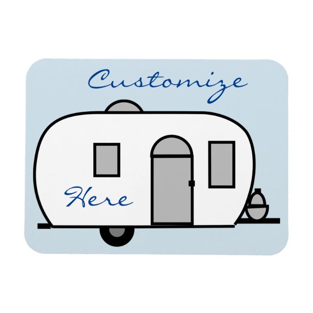 Customized Rounded Gypsy tiny caravan Magnet (Horizontal)