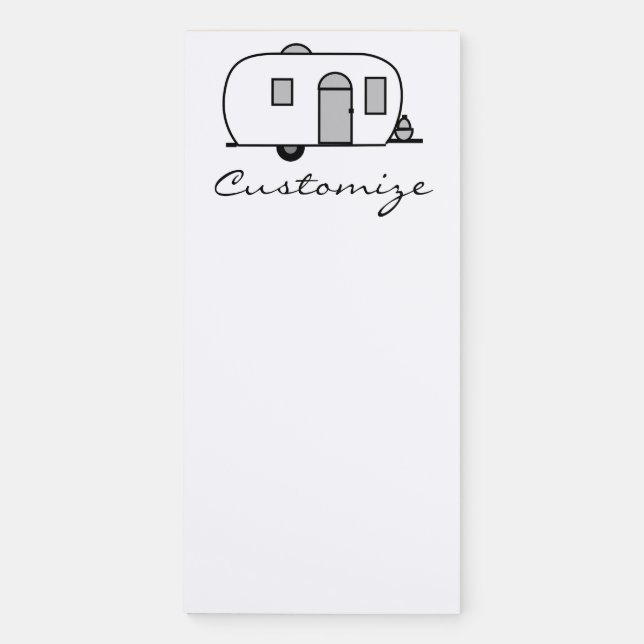 Customized Rounded Gypsy tiny caravan Magnetic Notepad (Front)