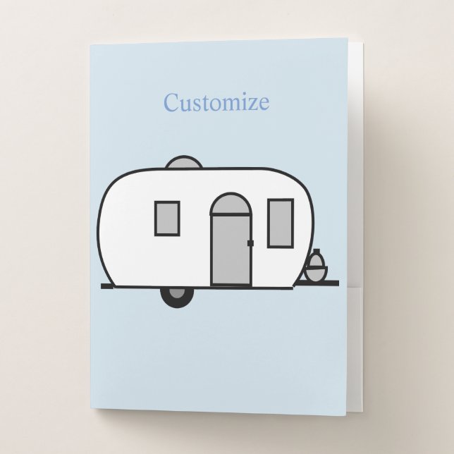 Customized Rounded Gypsy tiny caravan Pocket Folder (Front)
