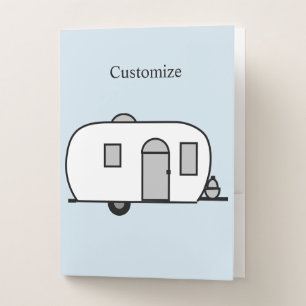 Customized Rounded Gypsy tiny caravan Pocket Folder