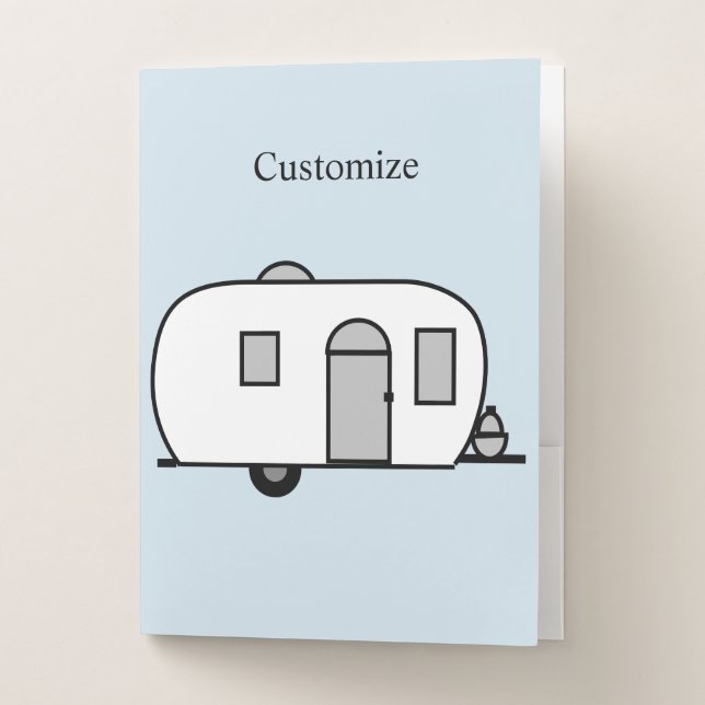 Customized Rounded Gypsy tiny caravan Pocket Folder (Front)
