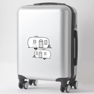 Customized Rounded Gypsy tiny caravan Sticker