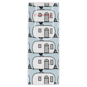Customized Rounded Gypsy tiny caravan Wine Gift Bag