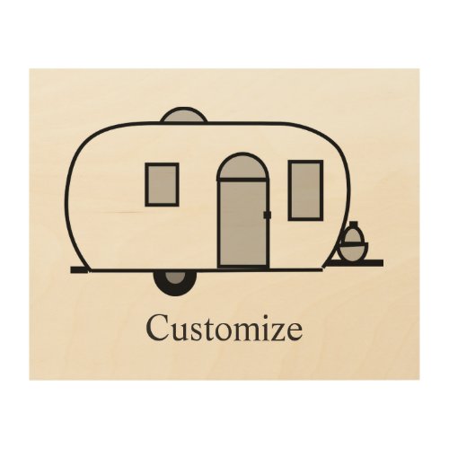 Customized Rounded Gypsy tiny caravan  Wood Wall Art