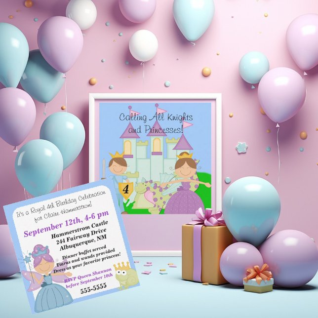 Customized Royal Birthday Celebration Invitations (Creator Uploaded)