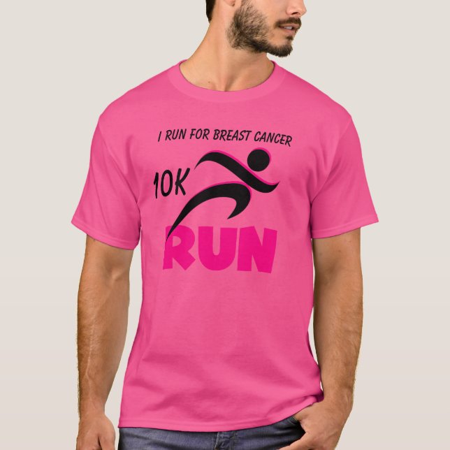 Customized RUN Pink Text T-shirt (Front)
