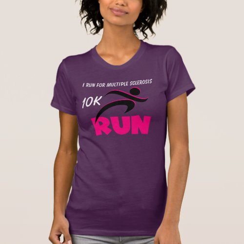 Customized RUN Pink Text T_shirt