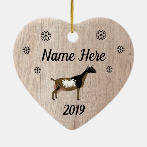 Customized Rustic Buckskin Nigerian Dwarf Goat Ceramic Ornament