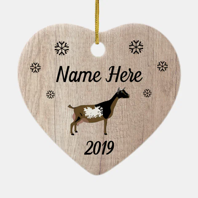Customized Rustic Buckskin Nigerian Dwarf Goat Ceramic Ornament | Zazzle