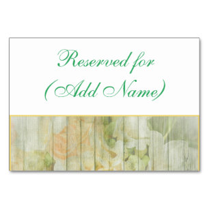 Customized Rustic Floral Wedding Table Cards