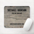 Customized Rustic Wood Texture Business Mouse Pad | Zazzle