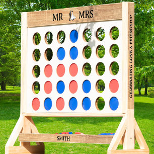 Customized Rustic Wood Wedding Family Celebration Fast Four