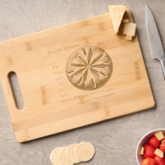 Customized Sand Dollar Galley Wisdom Etched Wooden Cutting Board