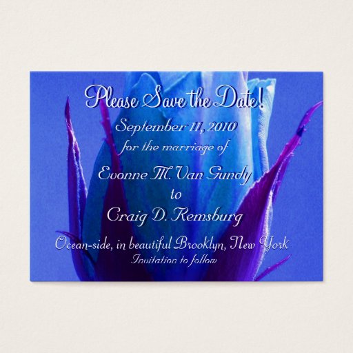 Customizable Customized Save The Date IV Business Cards