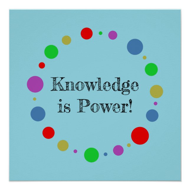 Customized School, Library Colorful Geometric Art Poster (Front)