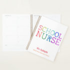 Customized School Nurse Rainbow Watercolor