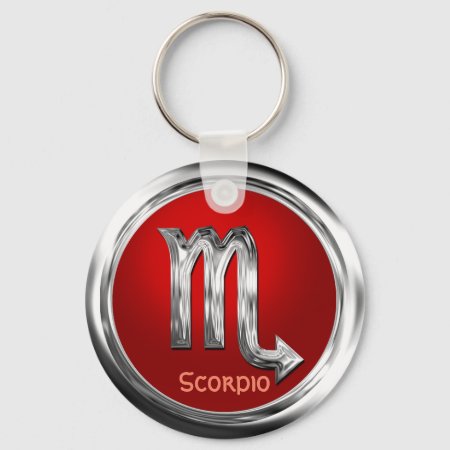 Customized Scorpio Zodiac Symbol Keychain