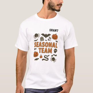Customized Seasonal Team Halloween Apparel T-Shirt
