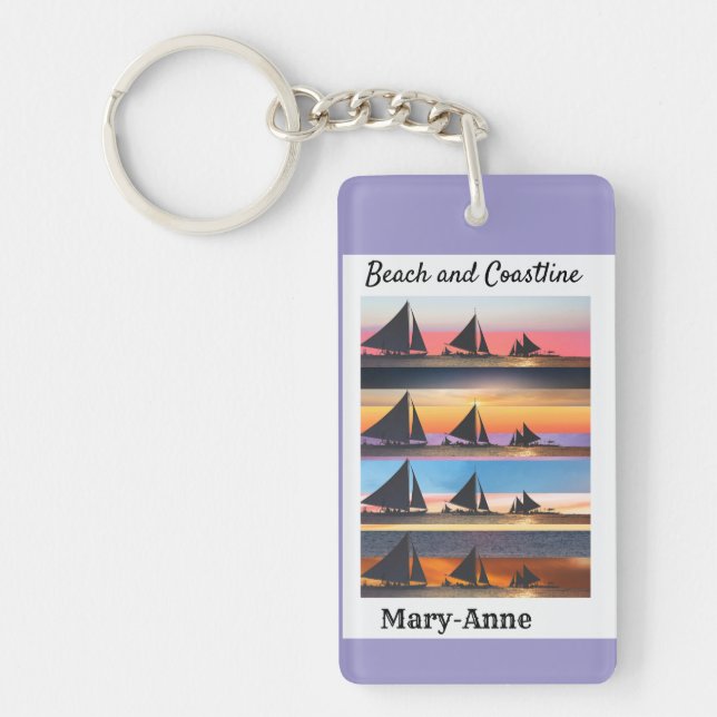 Customized Set Sails  Keychain (Front)