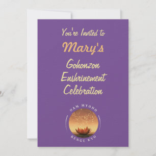 Customized SGI Gohonzon Enshrinement Celebration Invitation