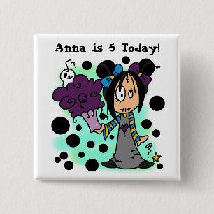 Customized Skelekinz Birthday Button