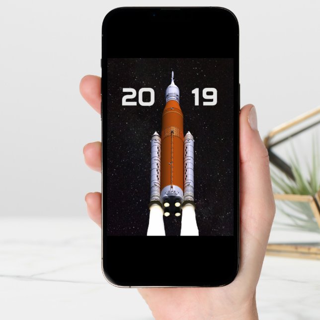 Customized SLS Space Rocket Graduation Party Card (Front Digital)