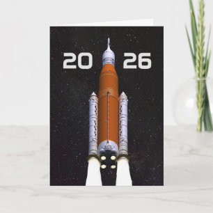 Customized SLS Space Rocket Graduation Party Card
