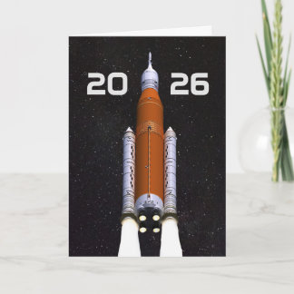 Customized SLS Space Rocket Graduation Party Card