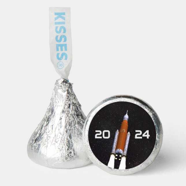 Customized SLS Space Rocket Graduation Party Paper Hershey®'s Kisses® (Front)