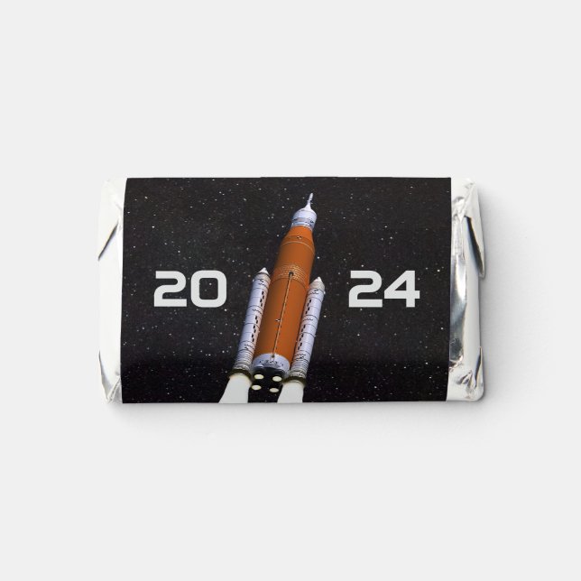 Customized SLS Space Rocket Graduation Party Paper Hershey's Miniatures (Front)