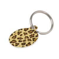 Customized Small Leopard Animal Print Pet Tag