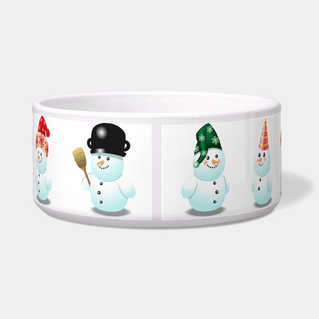 Customized Snowman Cartoon Bowl (Back)