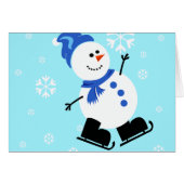 Customized Snowman Christmas Cards (Front Horizontal)
