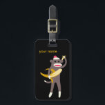 Customized Sock Monkey with Banana Swords Luggage Tag<br><div class="desc">Banana Buffet - Dream Comes True My debut design of my little buddy - "Sake Ma",  the sock monkey... </div>