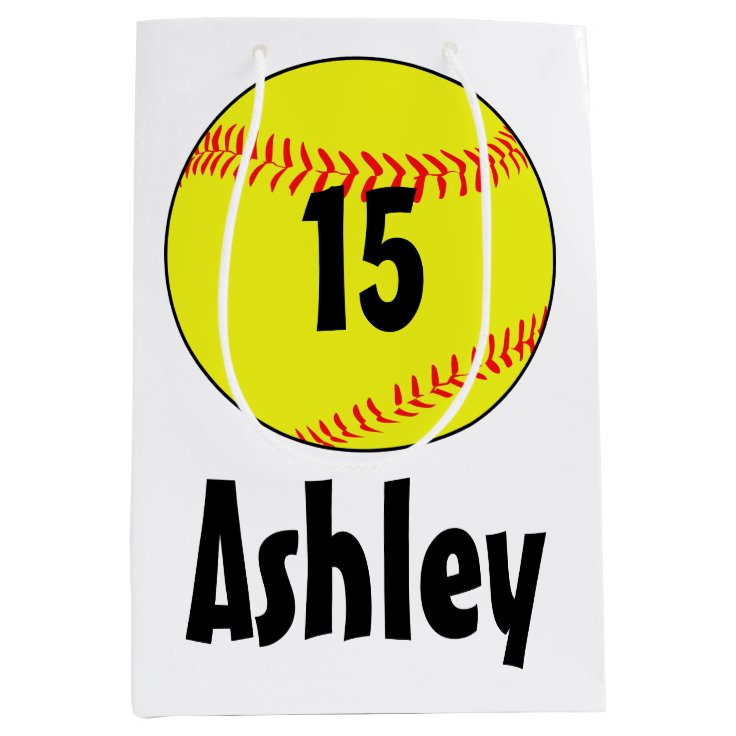 Customized Softball Gift Bags Zazzle
