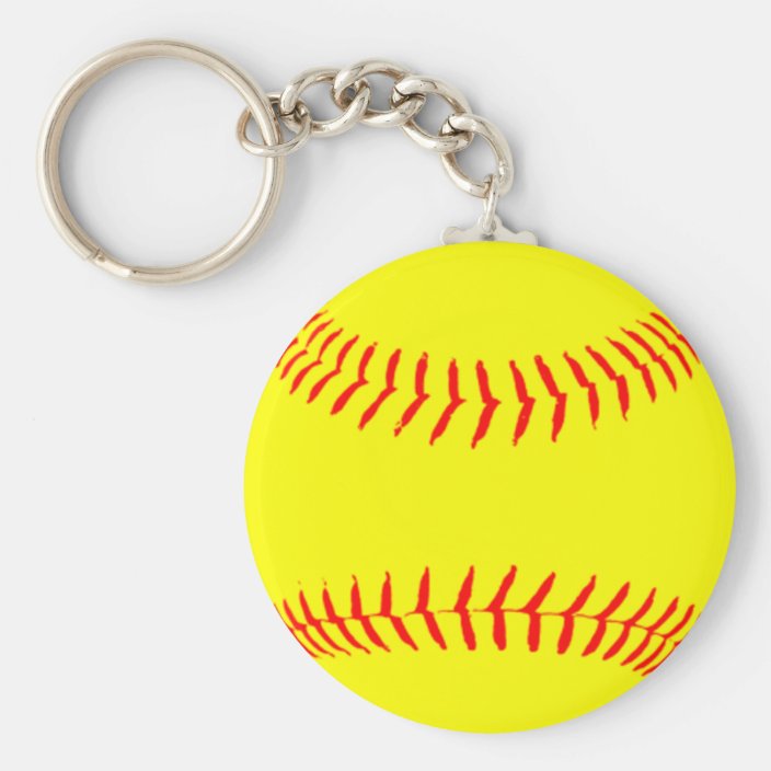 Customized Softball Keychain