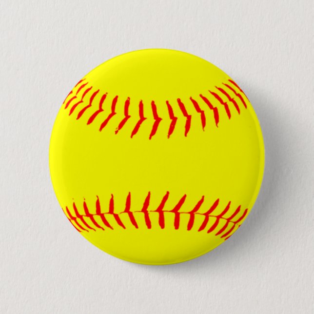 Customized Softball Pinback Button (Front)