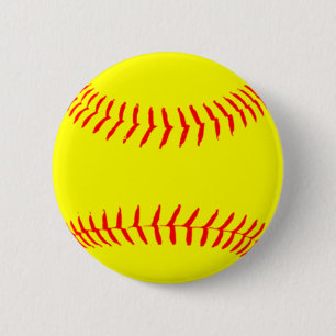 Customized Softball Pinback Button