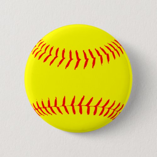 Customized Softball Pinback Button