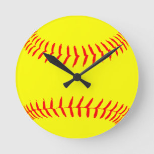 Customized Softball Round Clock