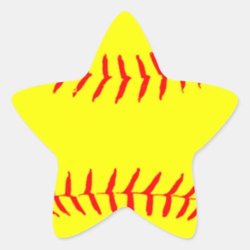 Customized Softball Star Sticker