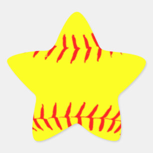 Customized Softball Star Sticker