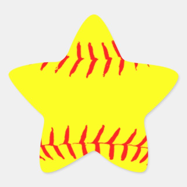 Customized Softball Star Sticker (Front)