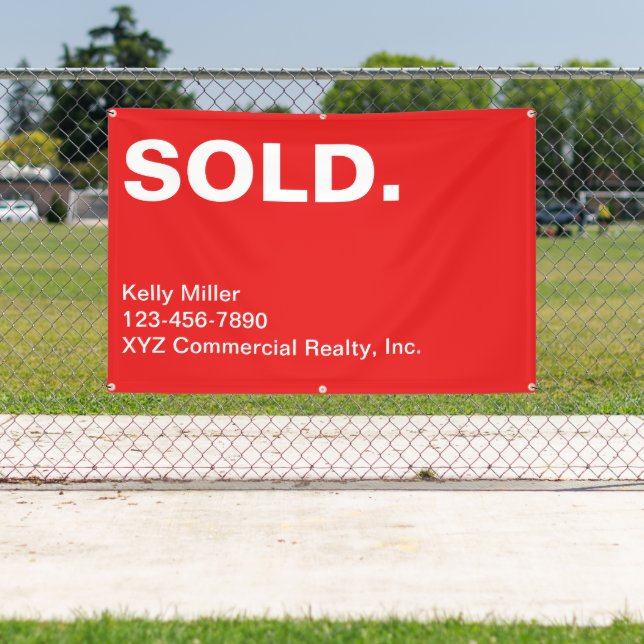  Customized SOLD Sign Commercial Realty Marketing (Insitu)