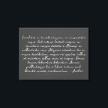 Customized song lyric canvas art<br><div class="desc">Add your favorite song lyric or poem to this beautiful stretched canvas wall art. A personalized and thoughtful gift to cherish for years to come.</div>