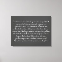 Customized song lyric canvas art