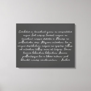 Customized song lyric canvas art