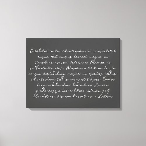 Customized song lyric canvas art