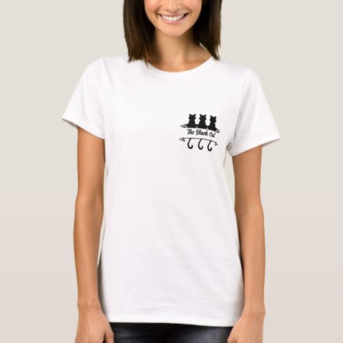 Customized Split Black Cat Monogram T_Shirt