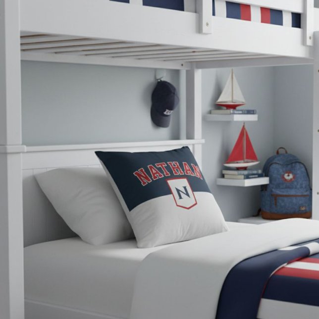 Customized sporty-style pillow with name (Creator Uploaded)